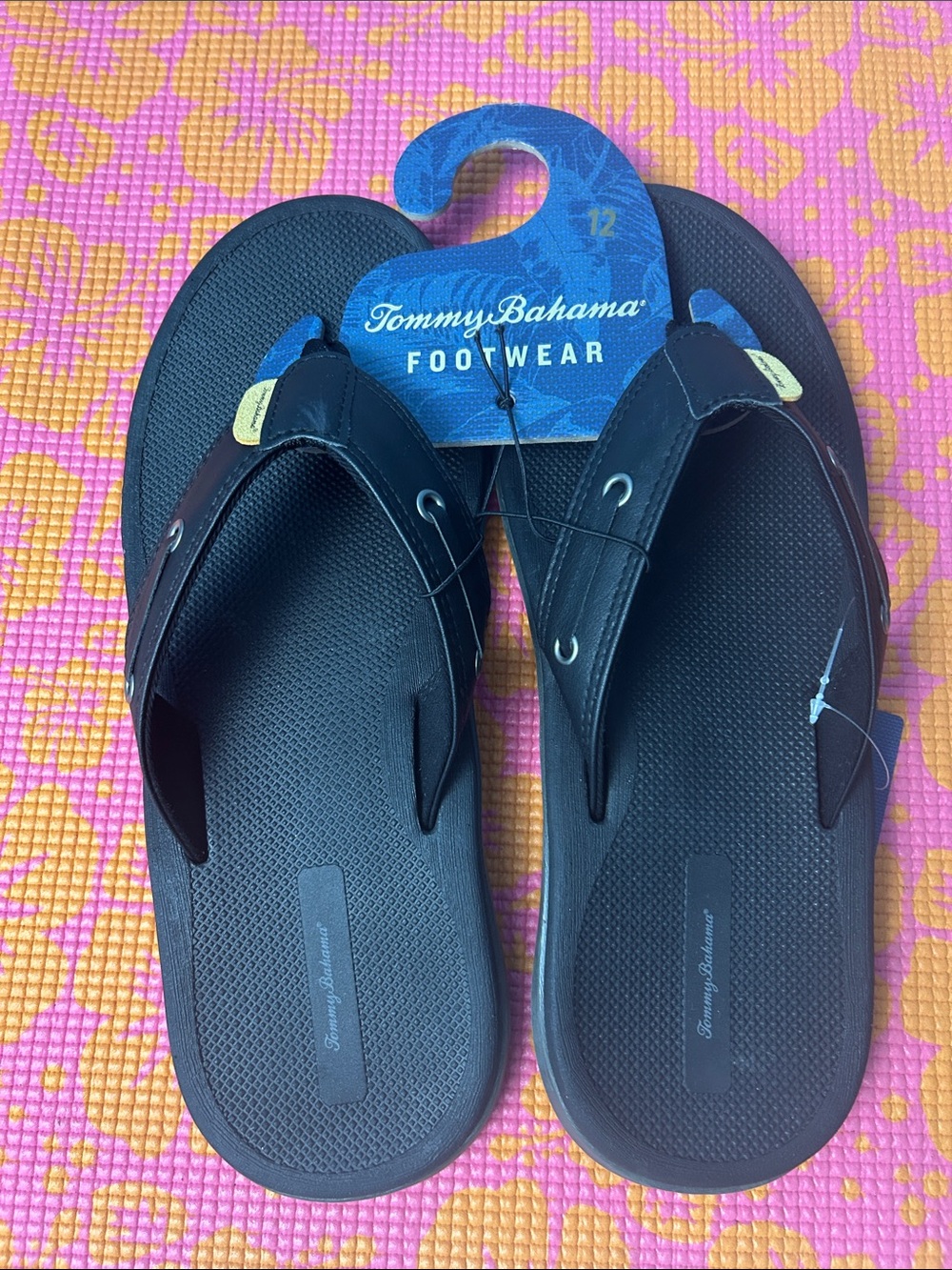 Tommy Bahama Black Men’s Flip Flop Sandals